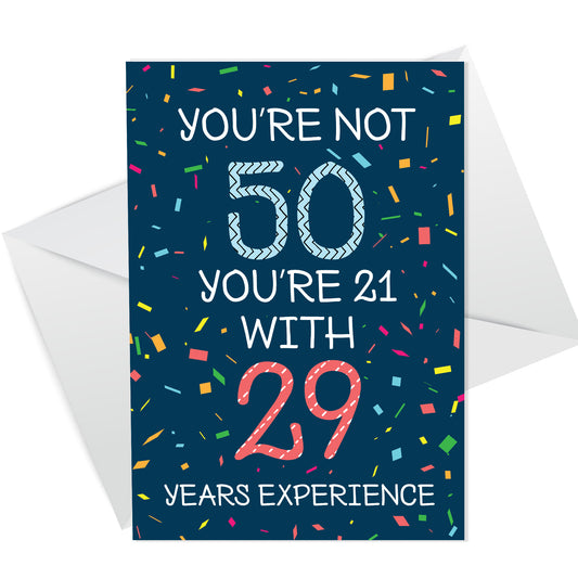 Quirky Funny 50th Birthday Card Novelty Friend Mum Dad Auntie