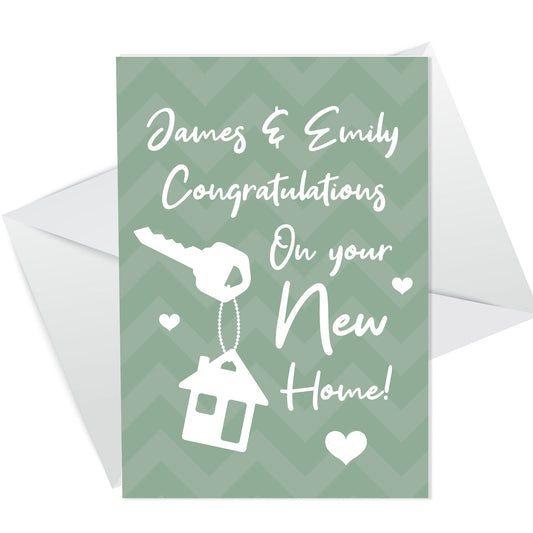 New Home House Warming Card Personalised Congratulations Card