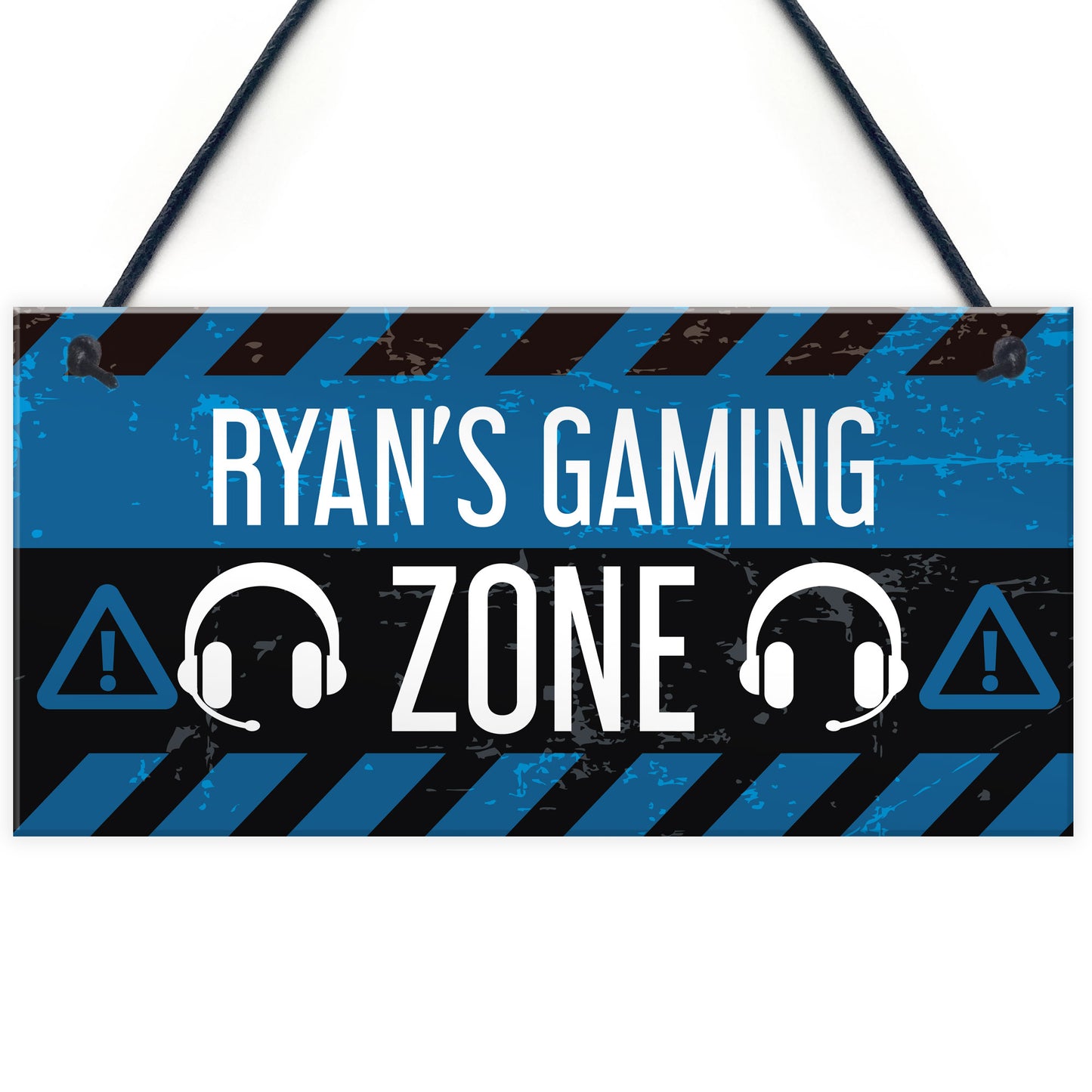 Personalised Gaming Sign Gaming Zone Plaque Boys Bedroom Sign