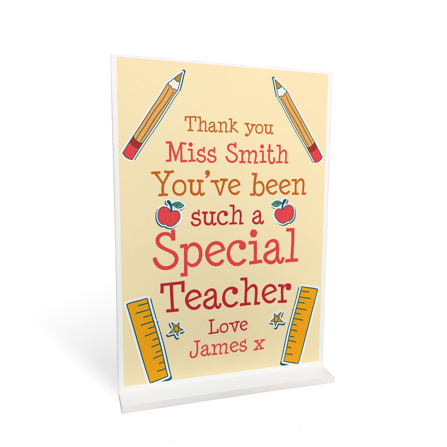 Personalised Thank You Gift For Teacher Assistant Plaque