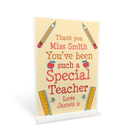 Personalised Thank You Gift For Teacher Assistant Plaque