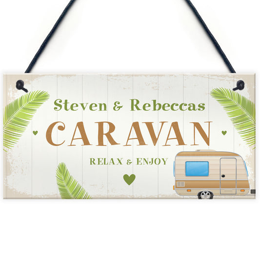 Caravan Sign Novelty Personalised Caravan Accessories Retirement