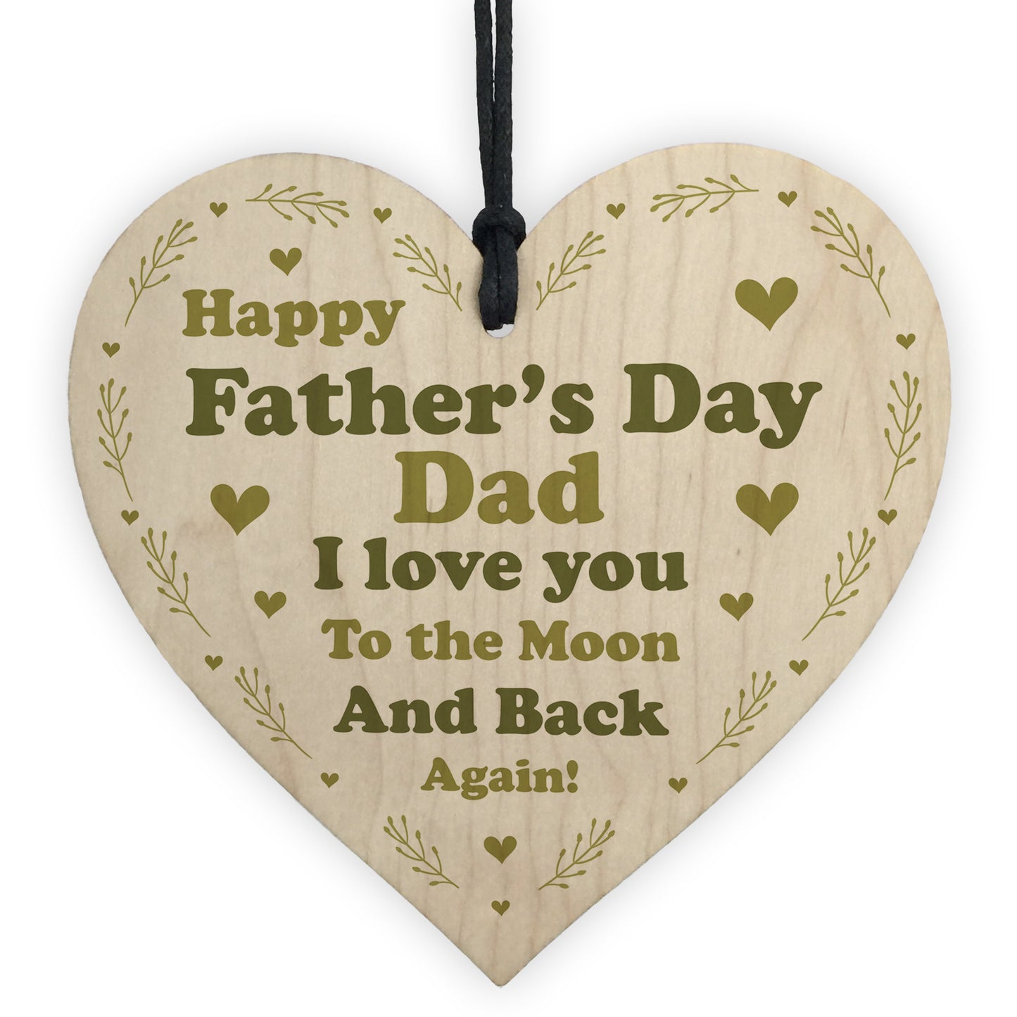 Fathers Day Gifts Wood Heart Hanging Gift For Dad From Daughter