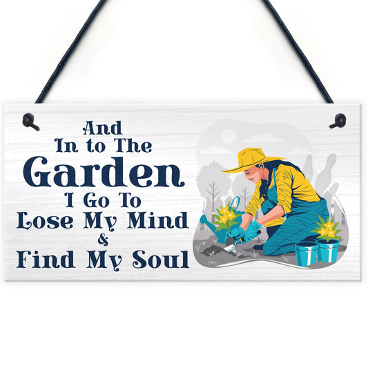 Find My Soul Novelty Hanging Garden Shed Summer House Sign