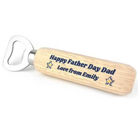 Personalised Fathers Day Gift For Dad Bottle Opener Thank You