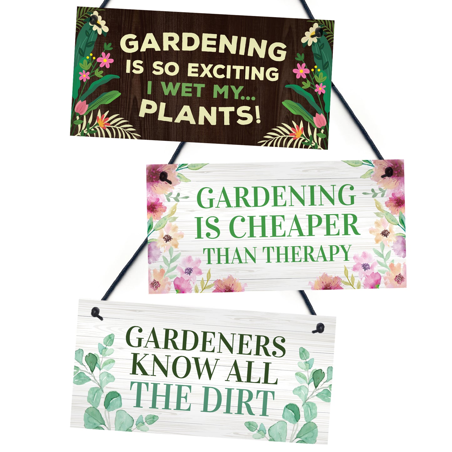 Funny 3 Piece Garden Sign Pack Novelty Garden Signs Funny Gift