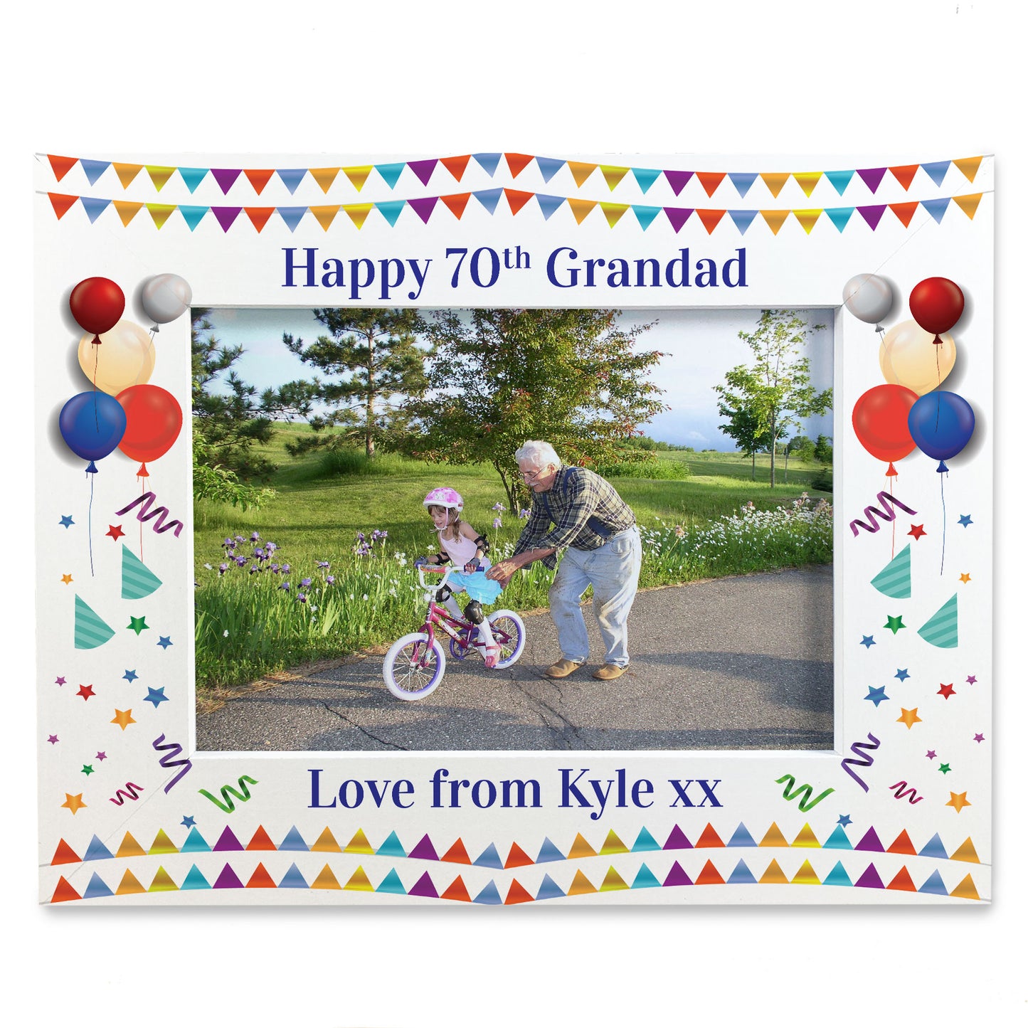 Grandad Gift For Birthday Wood Photo Frame 50th 60th 70th 80th