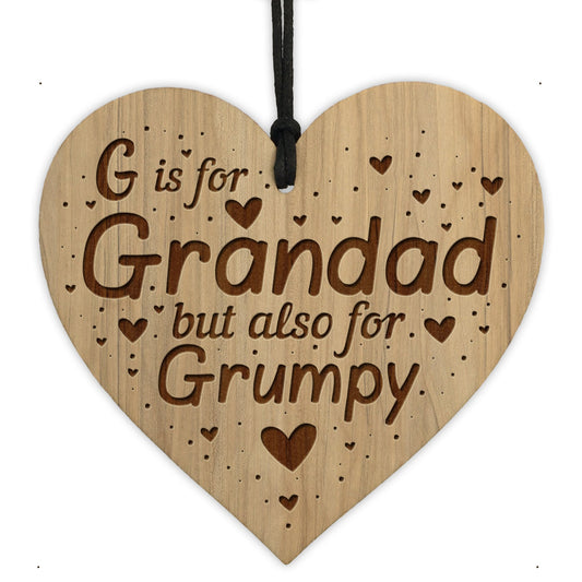 Funny Joke Grandad Gift For Birthday Christmas Engraved Heart