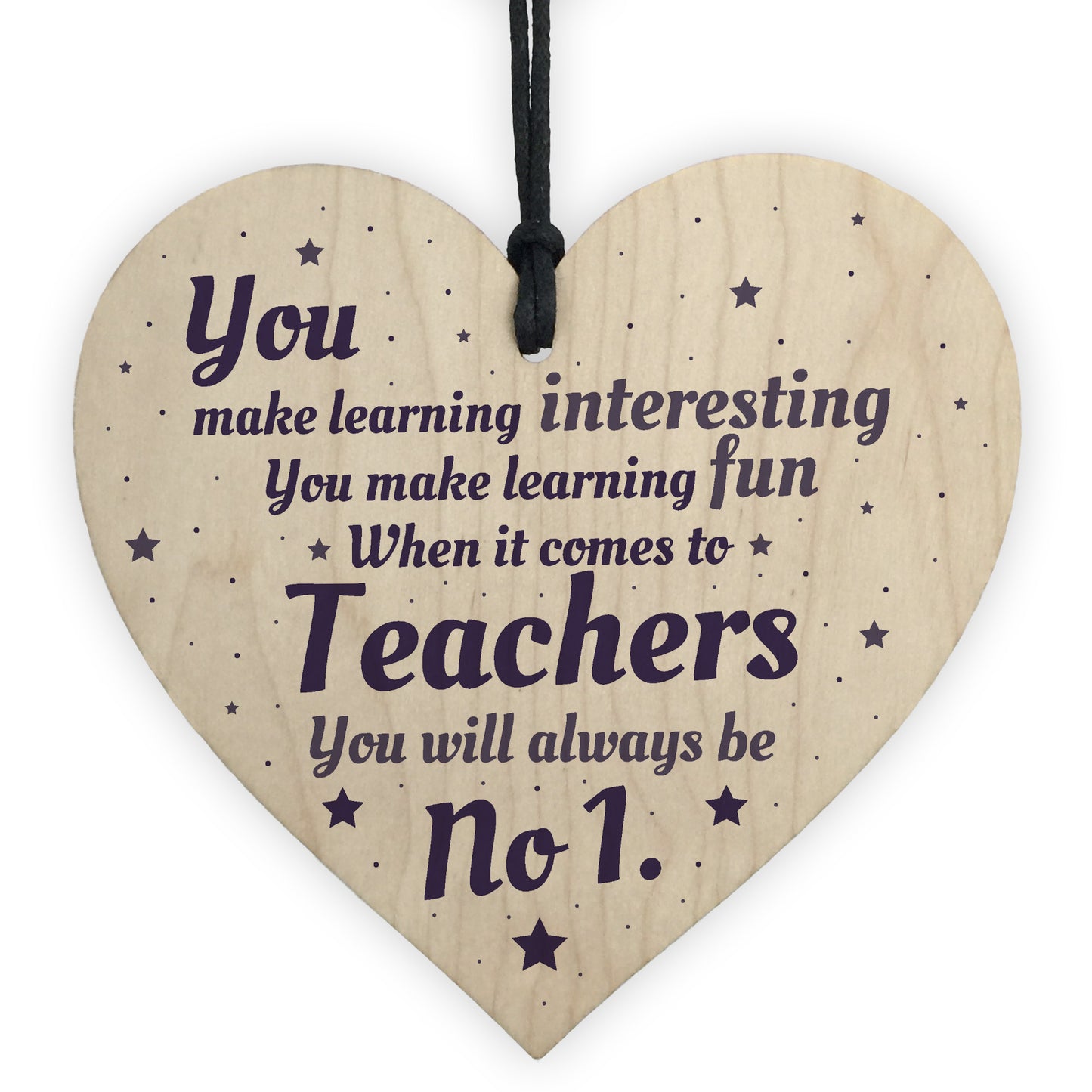 No1 Thank You Teacher Gifts Heart Leaving Nursery School Sign