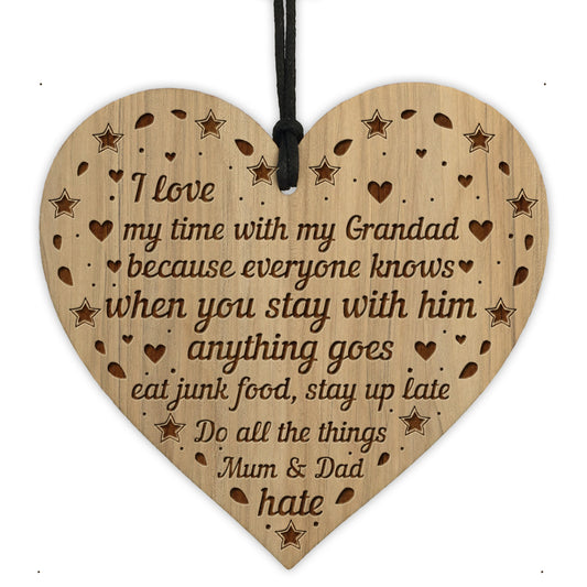 Funny Grandad Gift For Birthday Christmas Engraved Heart