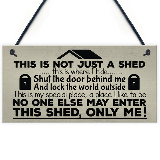 Shut The Door Novelty Shed Plaque SummerHouse Garden Sign Man