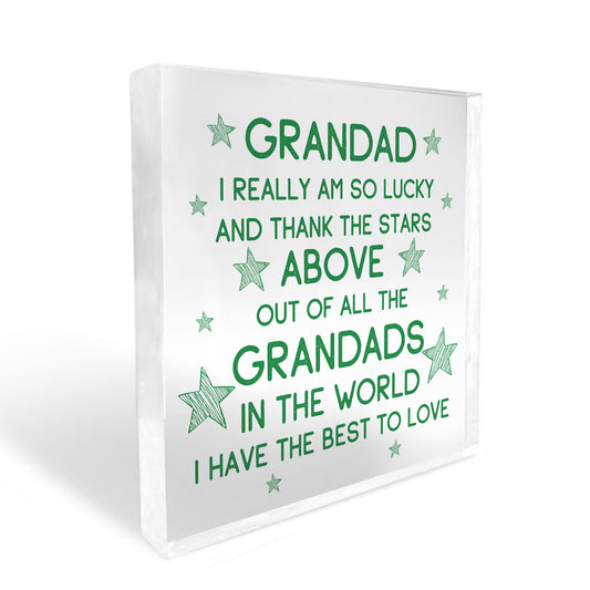 Grandad Gifts Acrylic Block Grandad Christmas Birthday Gifts