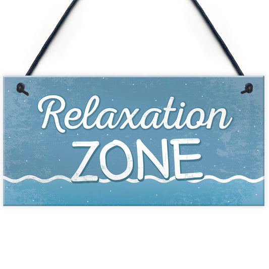 Relaxation Zone Hot Tub Man Cave Bathroom Garden Plaque Sign