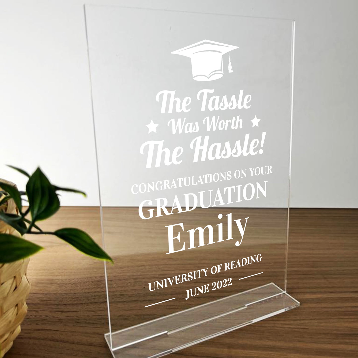 Graduation Gift Memory Keepsake Personalised Acrylic Plaque