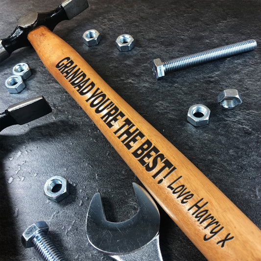 Fathers Day Gifts For Grandad Personalised Engraved Hammer Gift