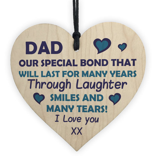 Dad Gift Poem Wood Heart Fathers Day Gifts For Dad From Daughter
