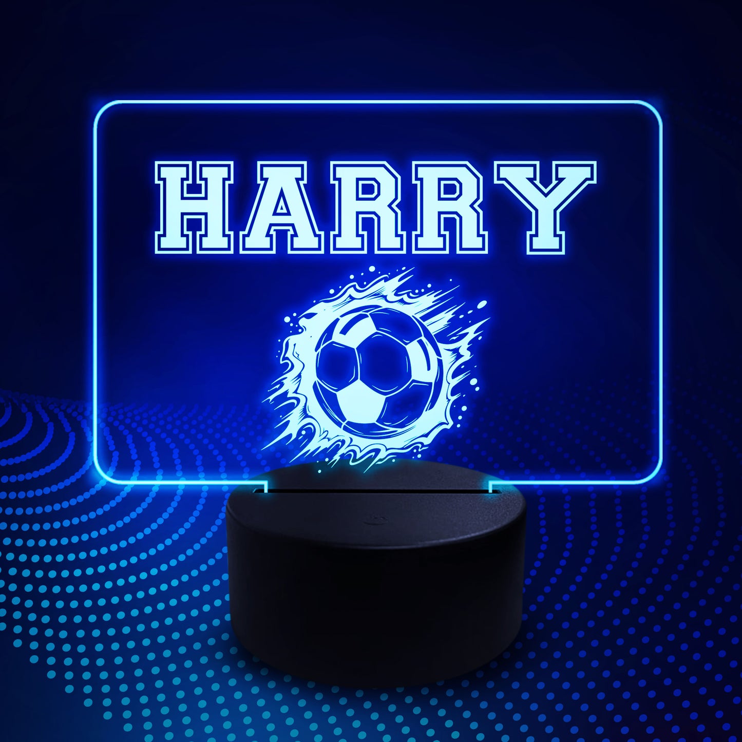 Football PERSONALISED LED 16 Colour Kids Bedroom Decor Gift