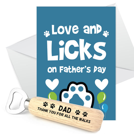 Fathers Day Gift From The Dog Funny Fathers Day Card From Pet