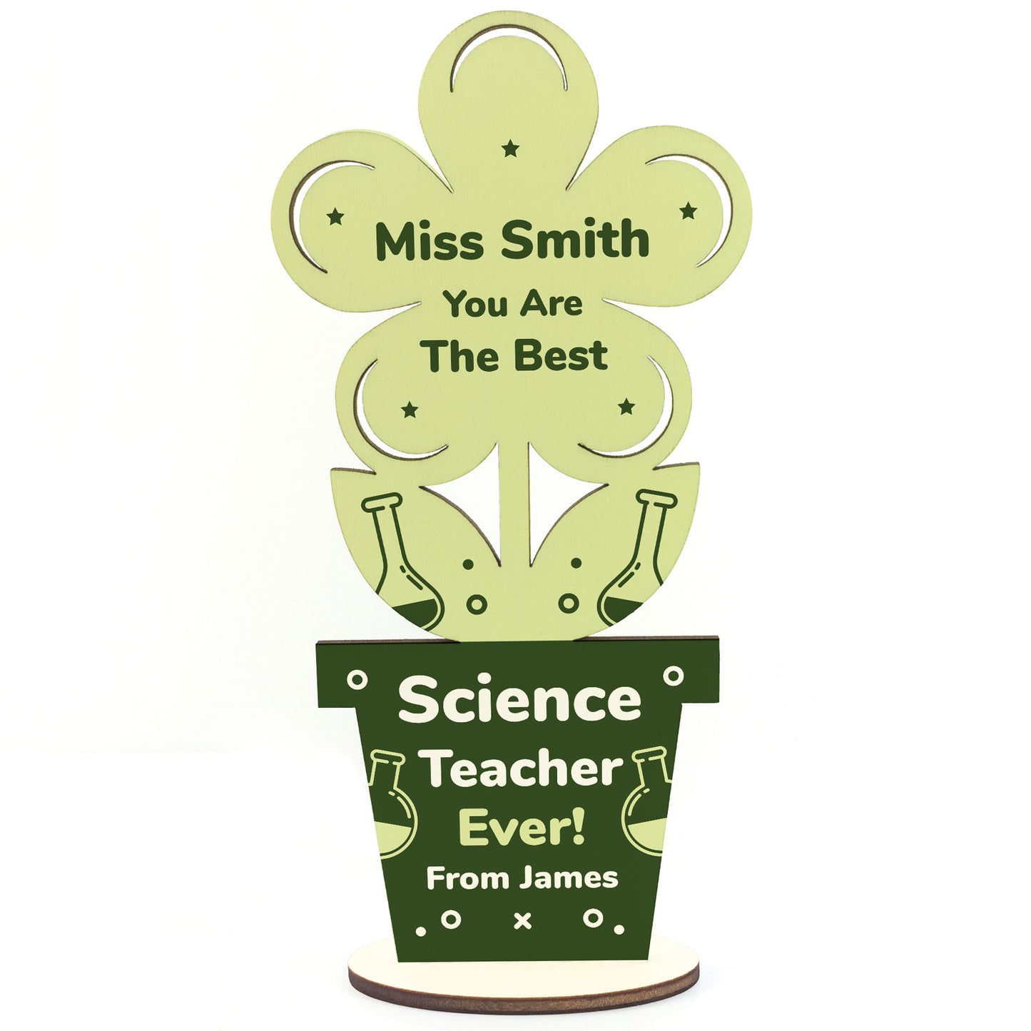 Science Teacher Gifts Wooden Plaque Thank You School Nursery