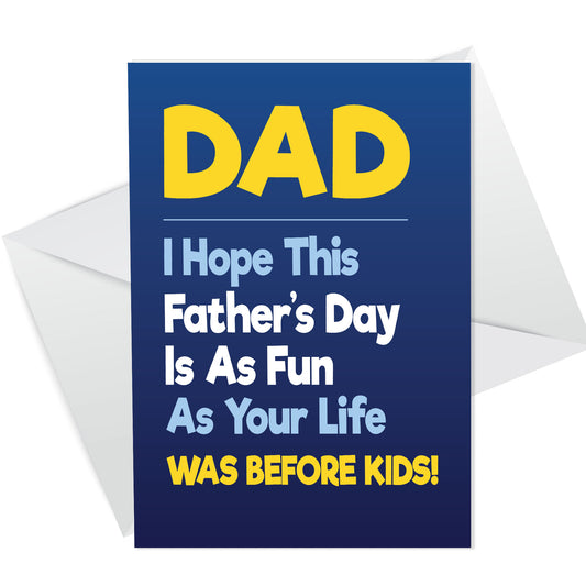 Funny Dad Fathers Day Card Funny Dad Card From Daughter Son