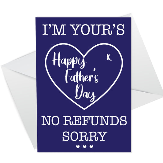 Funny CHEEKY Fathers Day Card For Dad Daddy From Daughter