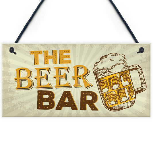 Home Bar Sign Pub Man Cave Sign Shed Hanging Plaque Alcohol Gift