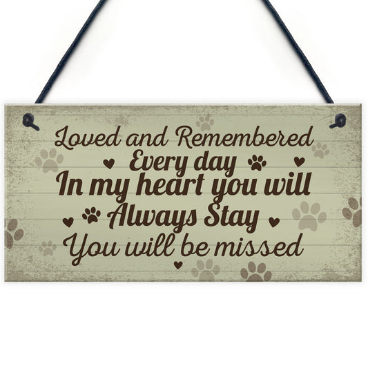 Hanging Pet Memorials Cat Plaque Pet Memorials Dog Remembrance