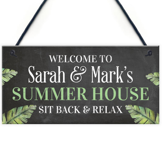 PERSONALISED Summer House Plaque Garden Sign Shed Sign