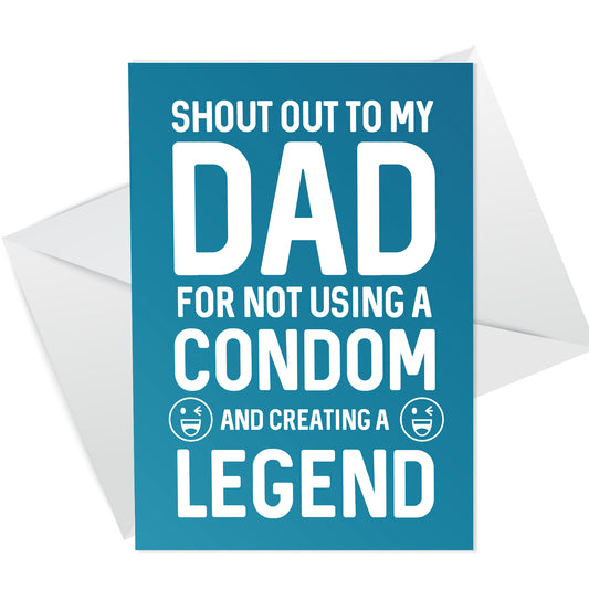 FUNNY Rude Birthday Fathers Day Card For Dad From Daughter Son