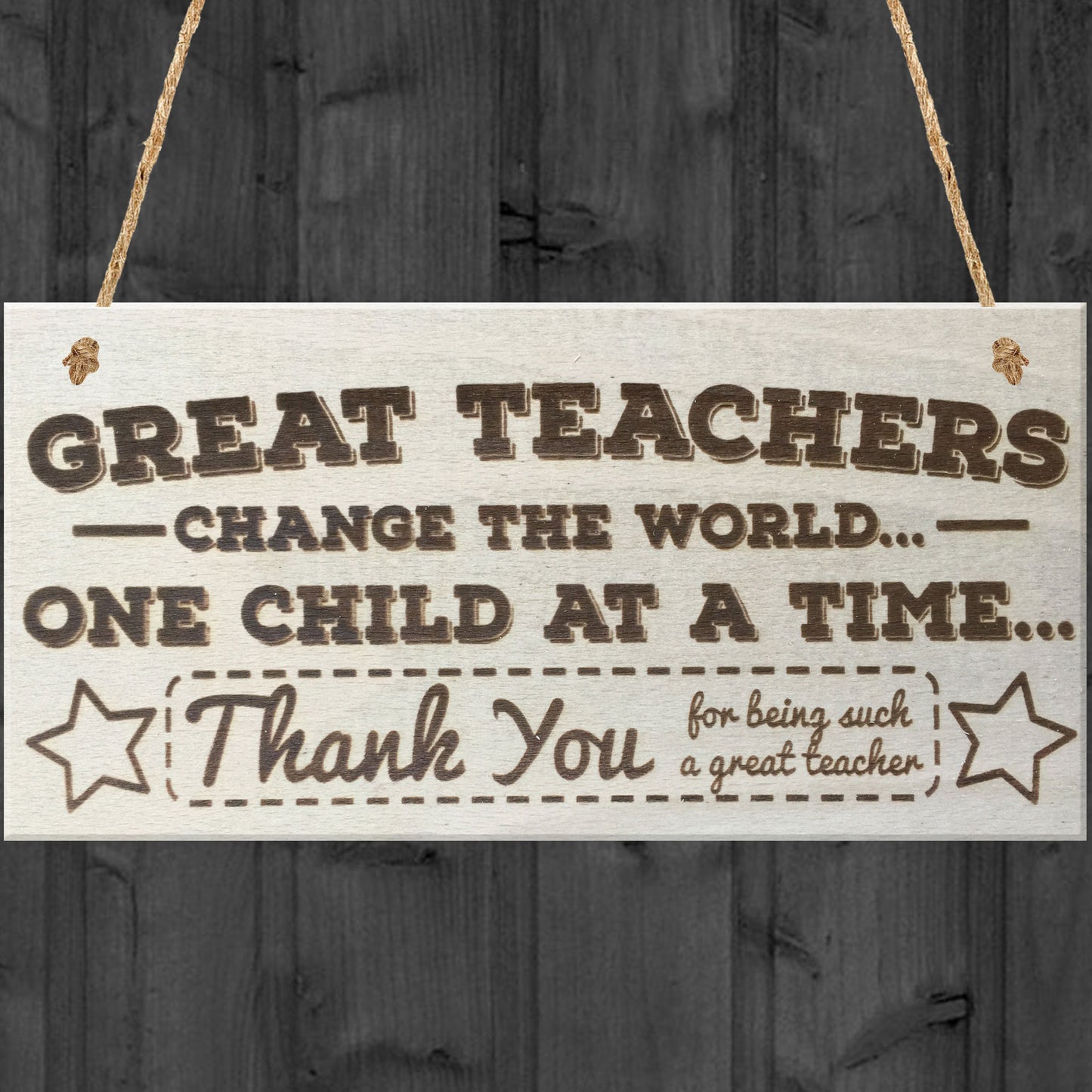 Great Teachers Change The World THANK YOU Teacher Gift Plaque