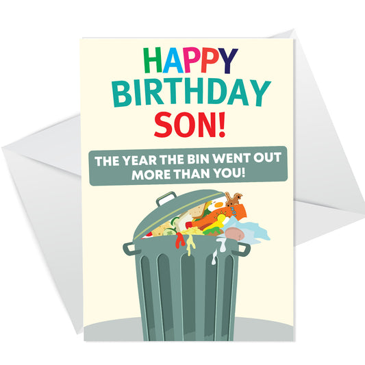 Funny Birthday Card For Son Lockdown Theme Novelty Card