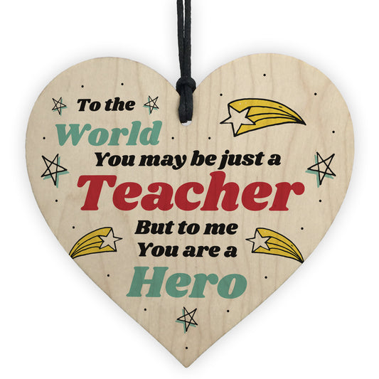 Special Thank You Gift For Teacher Friendship Gift Wood Heart