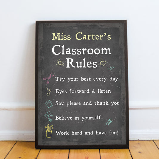 Classroom Sign For Teacher Gift Personalised Nursery Pre School