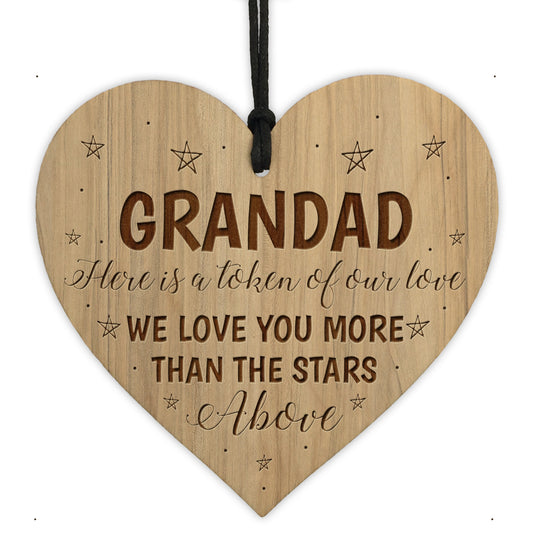 Grandad Gifts From Grandchildren Engraved Heart Birthday Xmas