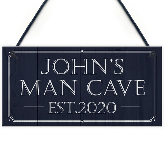 Man Cave Personalised Decor Signs Novelty Gifts For Him Men Boys