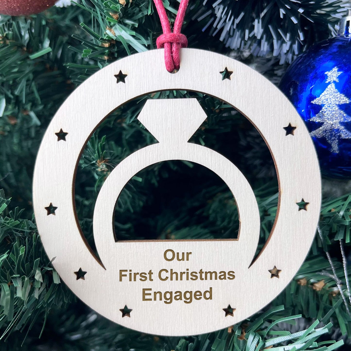 1st Christmas Bauble Engraved Christmas Tree Decoration