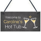 Shabby Chic Hot Tub Sign For Summerhouse Garden Shed Gift