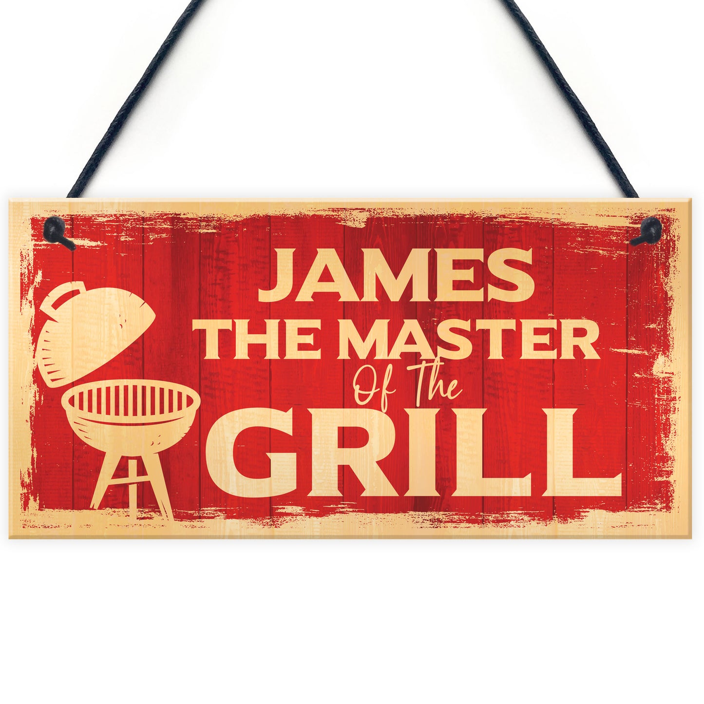 Funny BBQ Sign Master Of The Grill Personalised Gift For Men