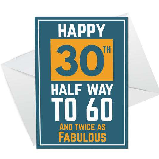 Funny 30th Birthday Cards For Boyfriend Girlfriend Husband Wife