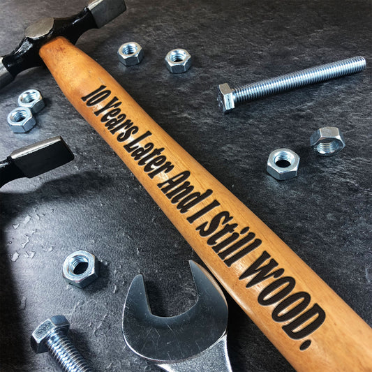 10th Anniversary Gift For Boyfriend Husband Engraved Hammer