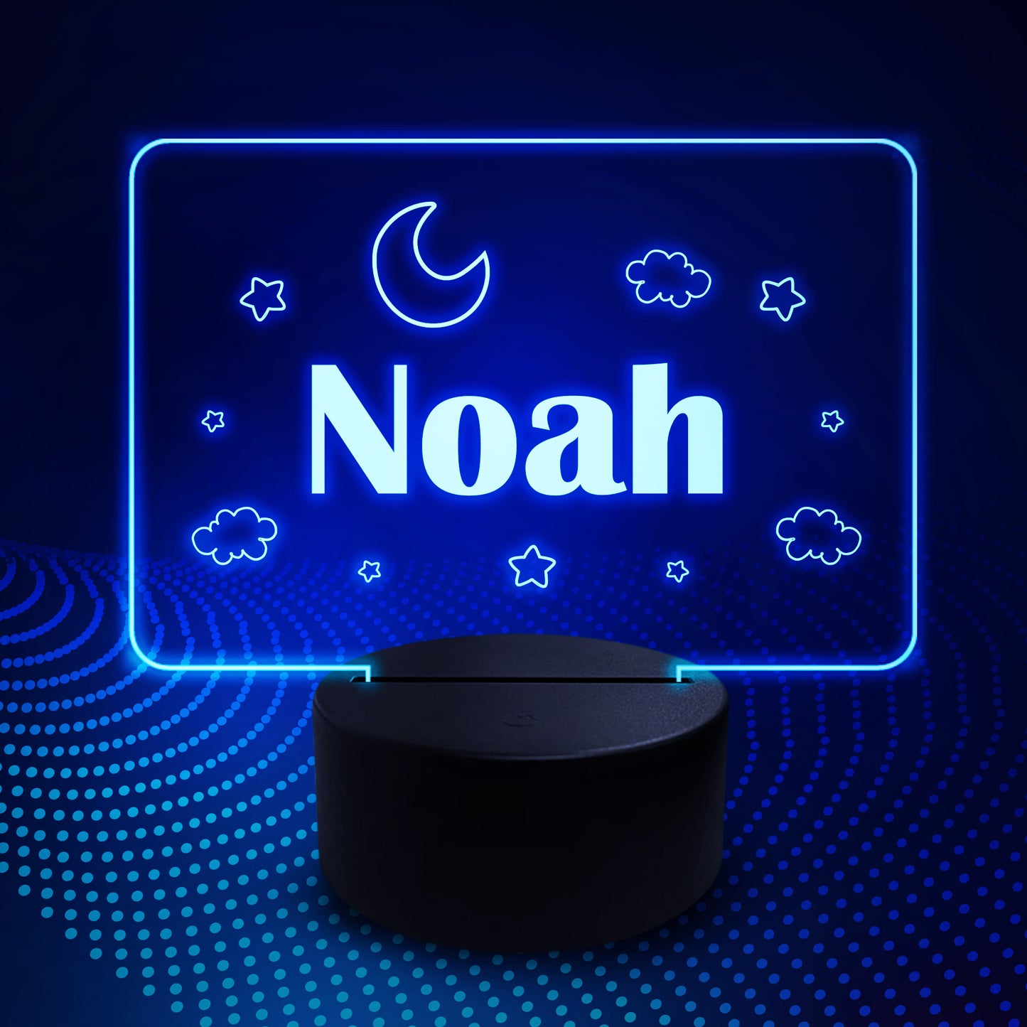 Personalised Bedroom Night Light LED Neon Plaque Gift For Son