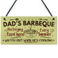 Dads Barbeque Garden Shed Sign SummerHouse Plaque Fathers Day