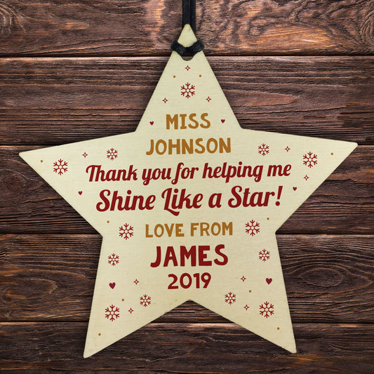 Teacher Christmas Gift Personalised Thank You Gift For Teacher