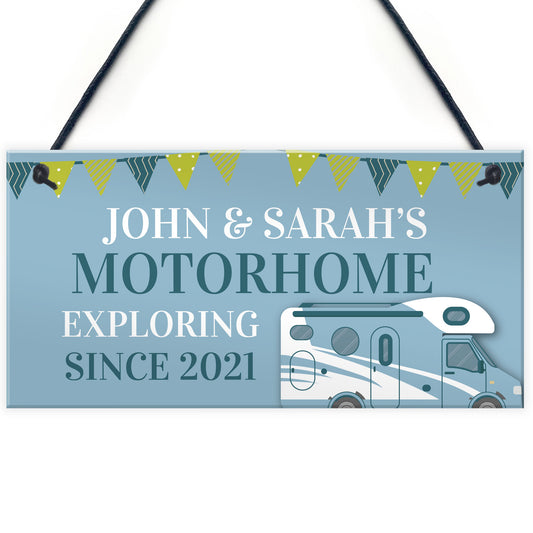 Personalised Motorhome Sign Novelty Caravan Campervan Decor