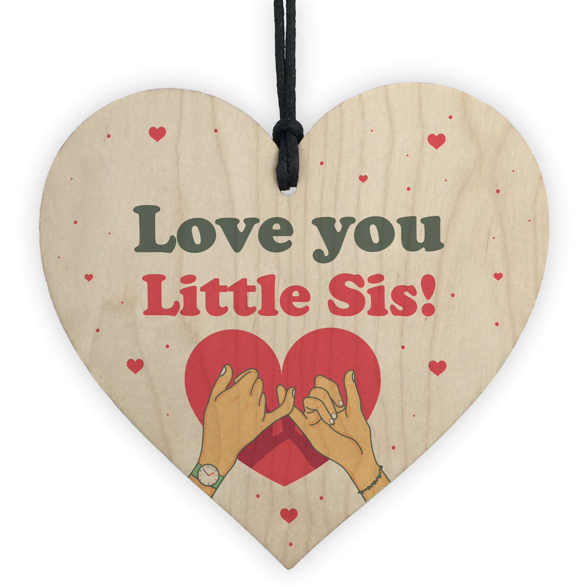 Sister Birthday Card Gift Wood Heart Sister Gifts For Christmas