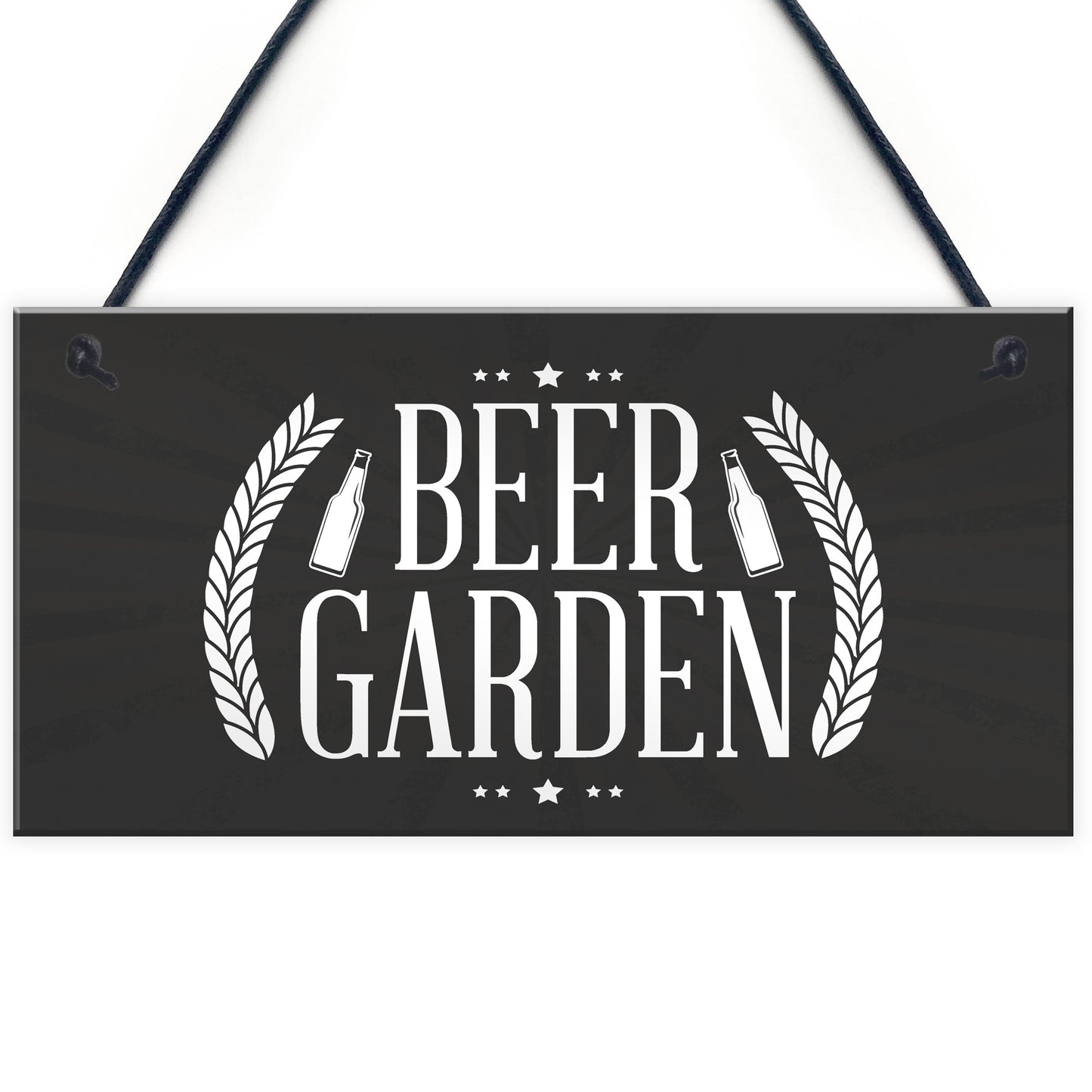 Beer Garden Sign Chic Style Hanging Plaque Pub Bar Alcohol Gift