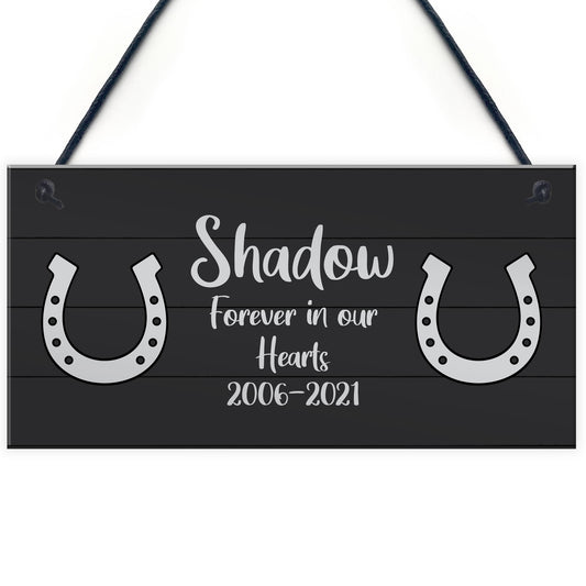 Memorial Sign For Horse Personalised Hanging Sign Horse Lover