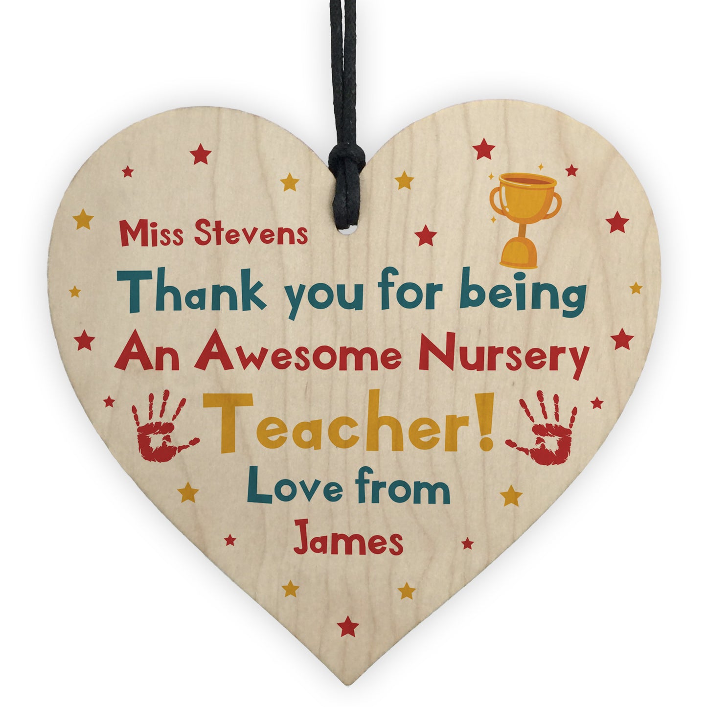 Nursery Teacher Gift Thank You Leaving Nursery Gift Personalised