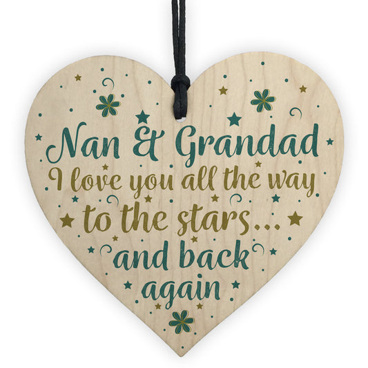 Nan And Grandad Gifts Heart Sign Birthday Christmas Card Xmas