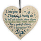 Dad Gifts From Daughter From Son Hanging Wood Heart Daddy Gift